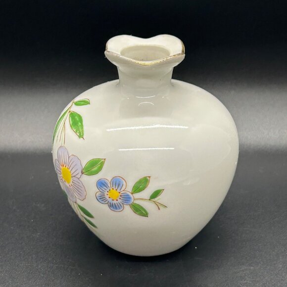 Vintage Hand-Painted Perfume Bottle Japanese Handpainted Floral & Gold Accents - Picture 10 of 16